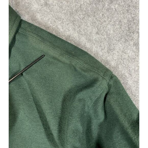 Ll Bean Shirt Men's Medium Green Long Sleeve Chamois Cloth Vintage - Picture 8 of 13